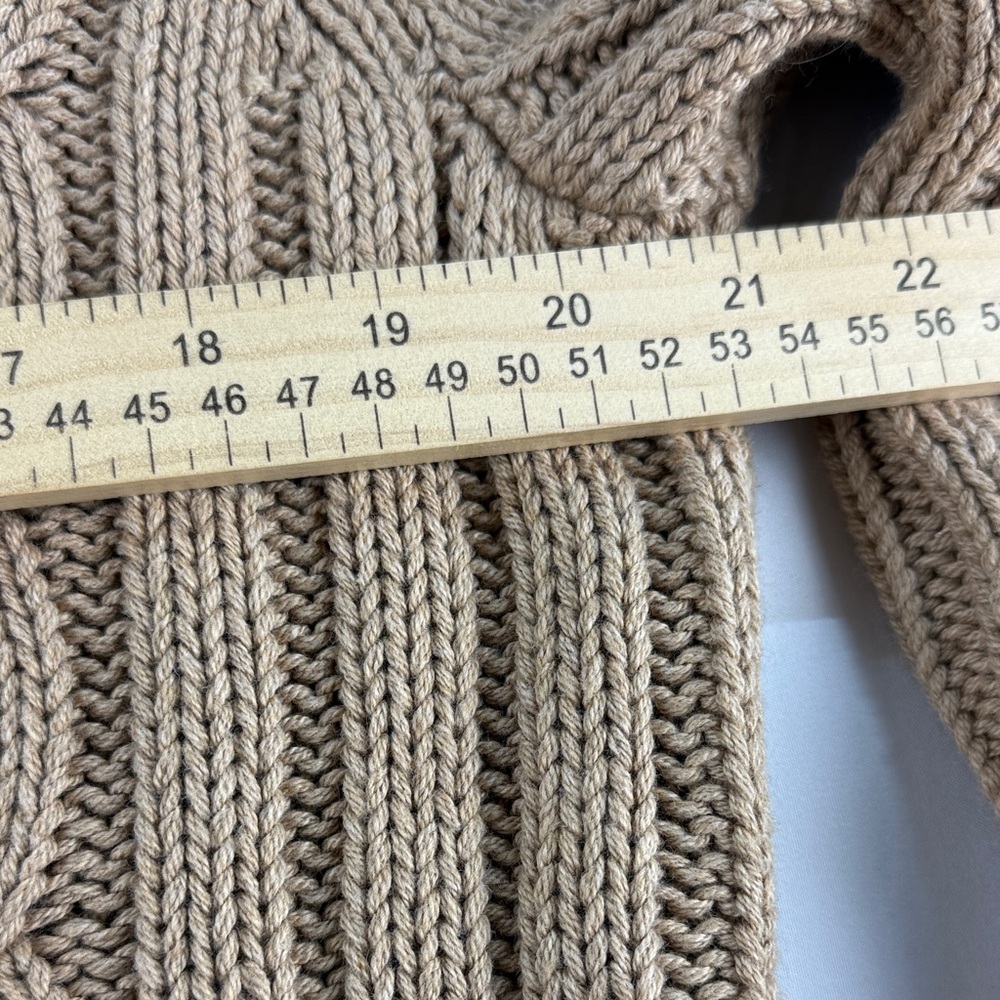 Banana Republic Chunky Knit Sweater Tan Size L - Picture 3 of 7